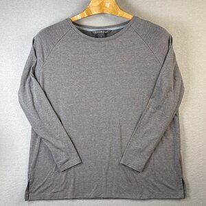 Free Fly Shirt Mens Size Small Gray Bamboo Performance Crew Neck Long Sleeve EUC